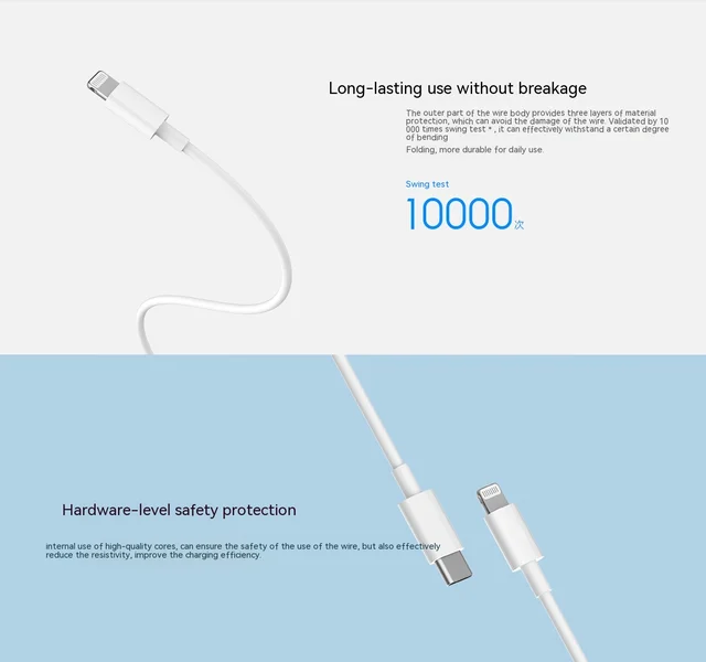 S2177582050394c348b48989656b367771.jpg Xiaomi USB C Lightning Cable for iPhone
