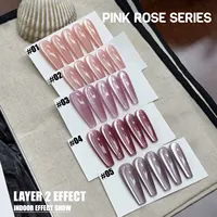 12ml Winter Spring Popular Online Selling Northern Lights Cat Eye Gel Nail Polish Glass Bead Cat Magnetic Gel 2