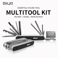 Giyo-Kit de herramientas de reparación de bicicletas, 12 en 1, destornilladores de Ciclismo de radios hexagonales, palanca de neumáticos, llave Allen, herramientas para bicicleta de montaña