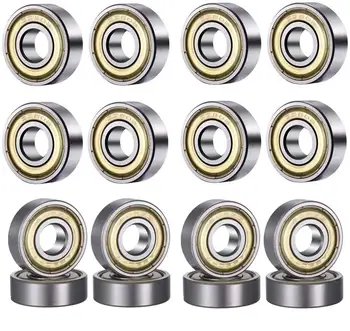 10Pcs 608 ZZ 608RS Ball Bearings 608ZZ Metal Double Shielded Miniature Deep Groove Skateboard Ball Bearings 8mm X 22mm X 7mm
