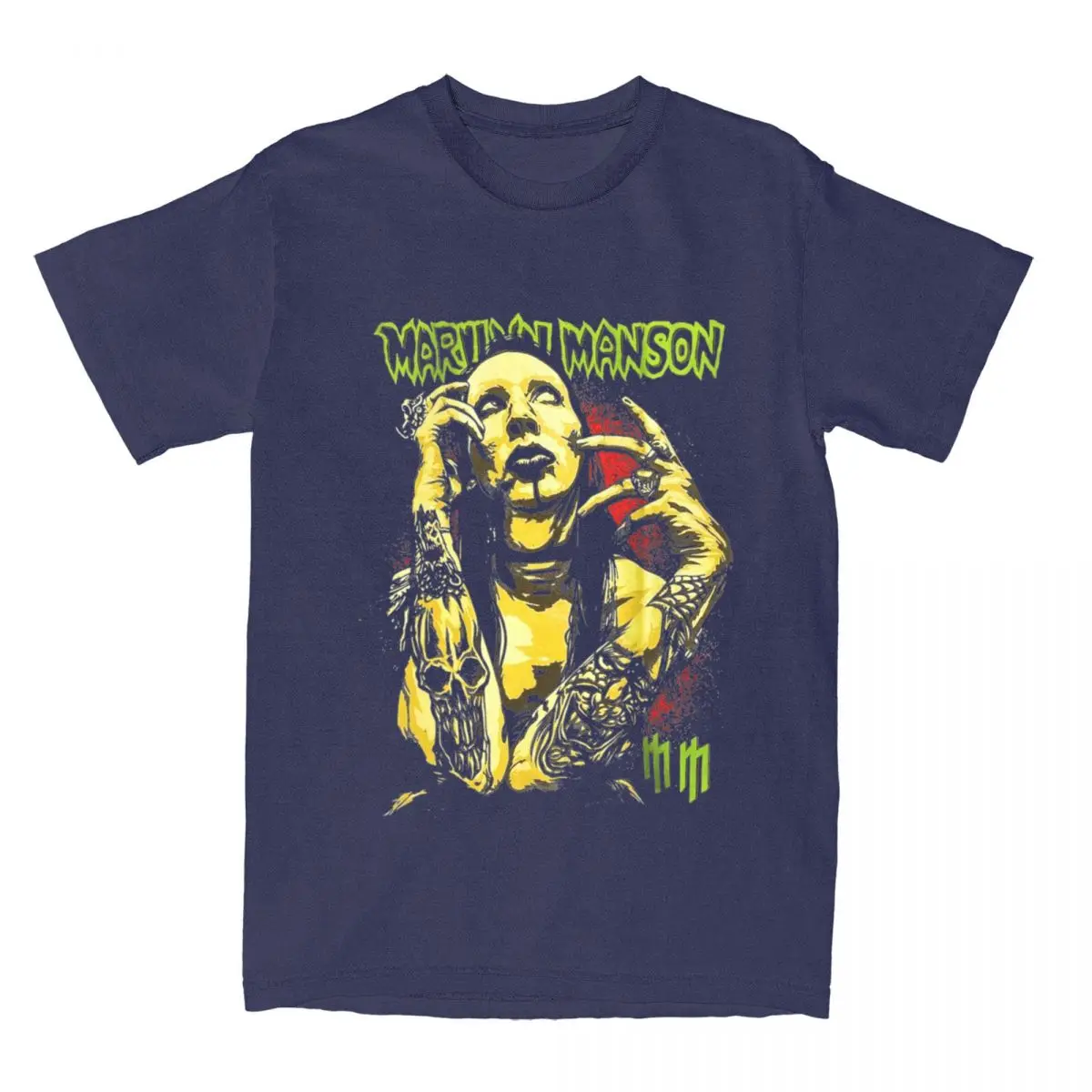 thumbnail image 1 of Camisetas divertidas de Marilyn Manson para fanáticos góticos, camisetas de algodón para hombres y mujeres, camisas estampadas, 1 of 5