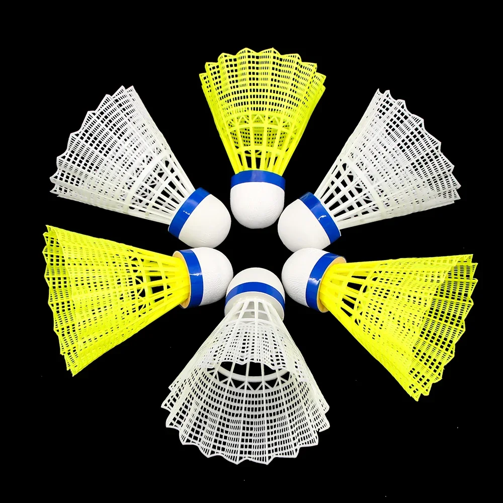 Badminton Shuttlecock Nylon Durable Light 6pcs for Outdoor Sports
