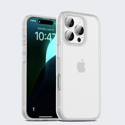 KEISON Custodia per telefono premium trasparente opaca resistente agli urti con retro in silicone e PC