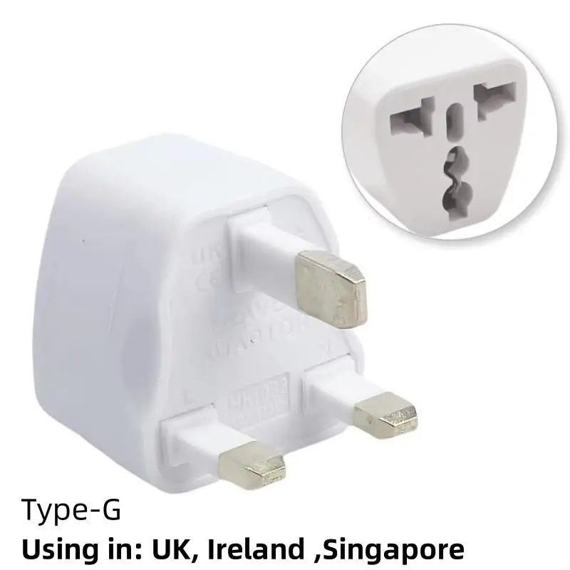 Universal Travel Plug Adapter | Compact Design for Global Use in US, EU, AU, and UK Sockets