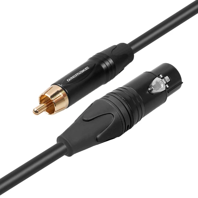 DREMAKE Unbalanced RCA to XLR Audio Interconnect Cable XLR 3-Pin Female to RCA  Male Speaker Cable for AV receiver to Amplifier - AliExpress