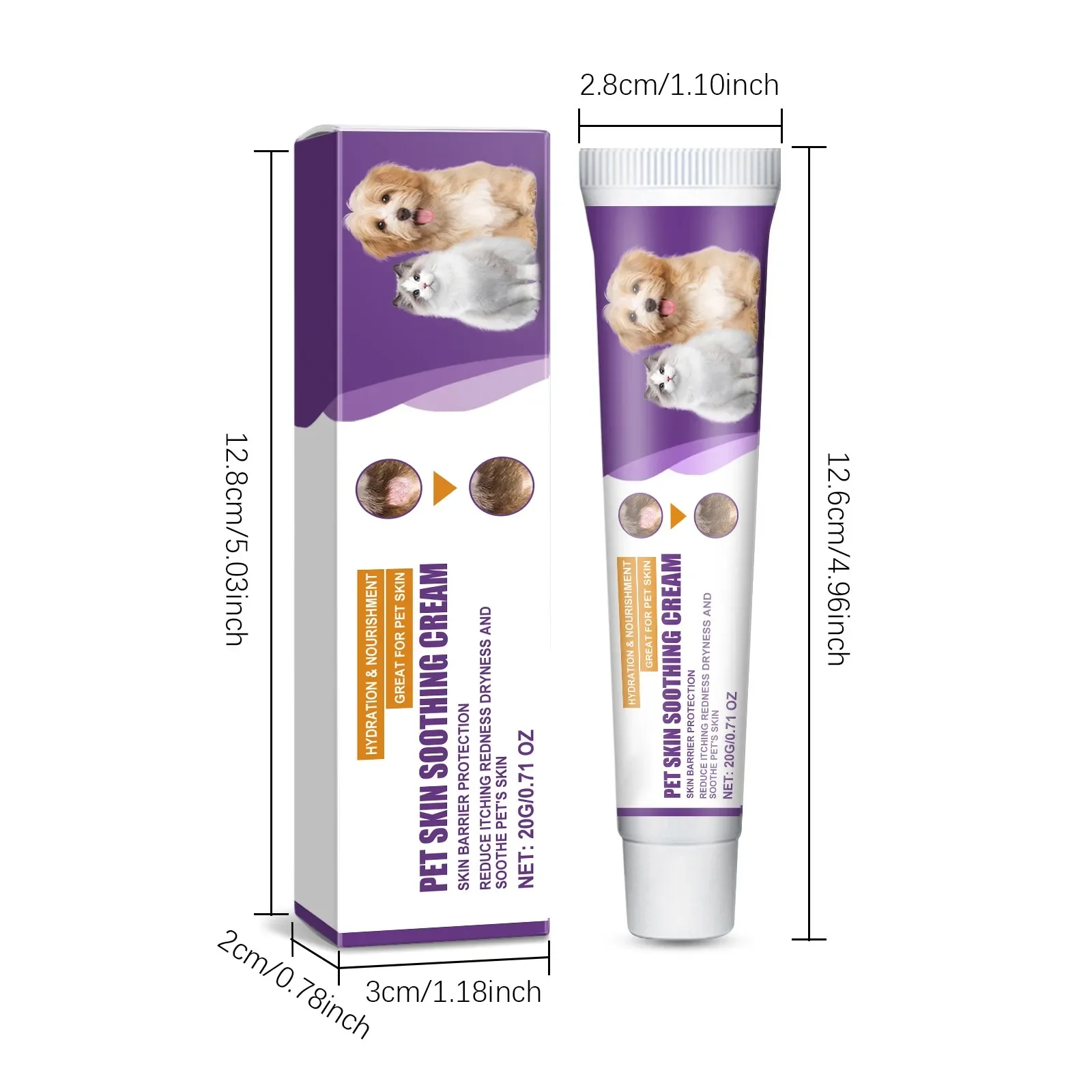 Crema para el cuidado de la piel de mascotas, loción calmante para la piel con picazón seca para perros y gatos, crema para aliviar la piel con picazón, loción para patas de gatos, bálsamo calmante 6