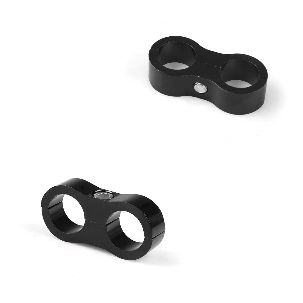 Hose Clamps Hose Separator Braided Rubber Hose Line Clamp Aluminum Anodized Line Separator Divider Clamp Kit AN4 AN6 AN8 AN10 AN12