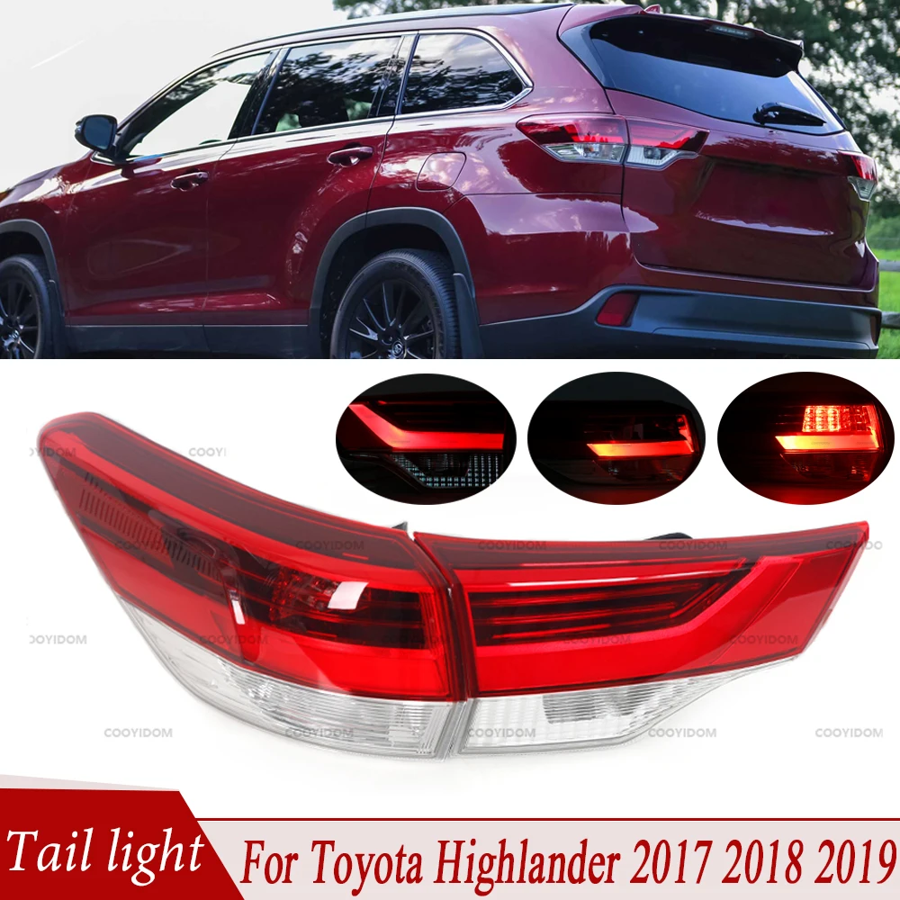 

Outside Or Inside Rear Bumper Stop Brake Lamp Rear Tail Lamp For Toyota Highlander 2017 2018 2019 For Car Tail Light Assembly