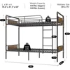 2 IN 1 Metal Bunk Bed Twin Over Twin, Convertible Twin Bunk Beds Into 2 Individual Twin Size Bed for Kids Adults 6
