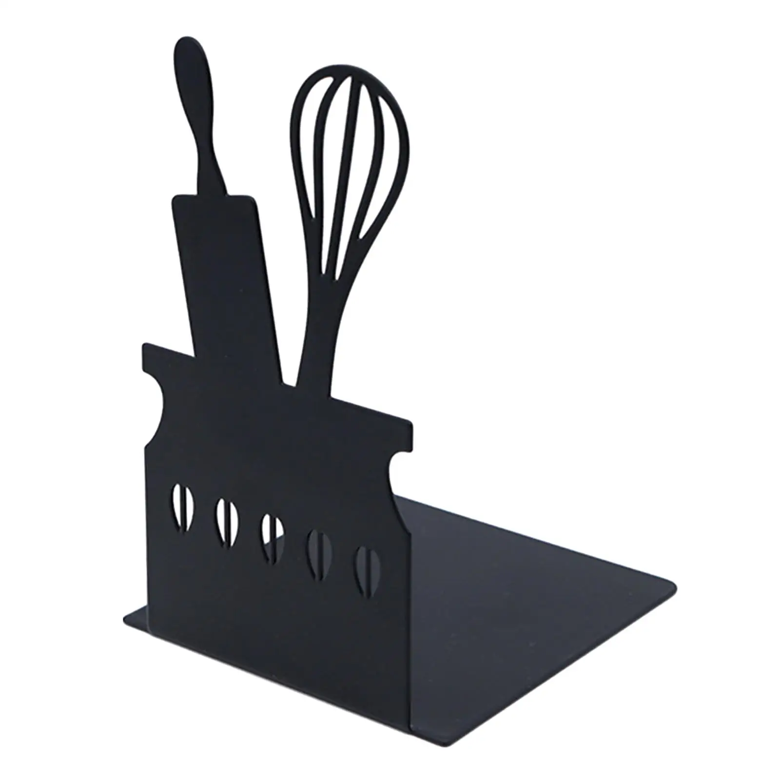 Metal Bookend Book Shelf Holder Kitchenware Shaped Decorative Book End Support for Shelves Bedroom Home CD Photo Albums