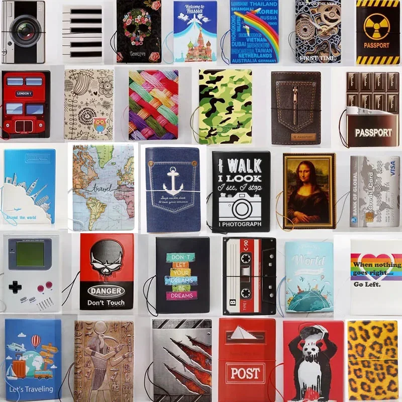 New Boys Cool Cartoon Passport Holders Men Women Travel Passport Ccover Pvc Leather 3D Design 29 Different Styles To Choose