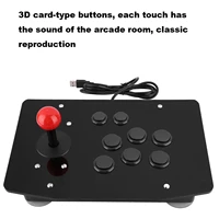 Retro Arcade Console Game Joystick Rocker Fighting Controller Game Joystick 8 Button Game Handle Controller Black USB Joystick