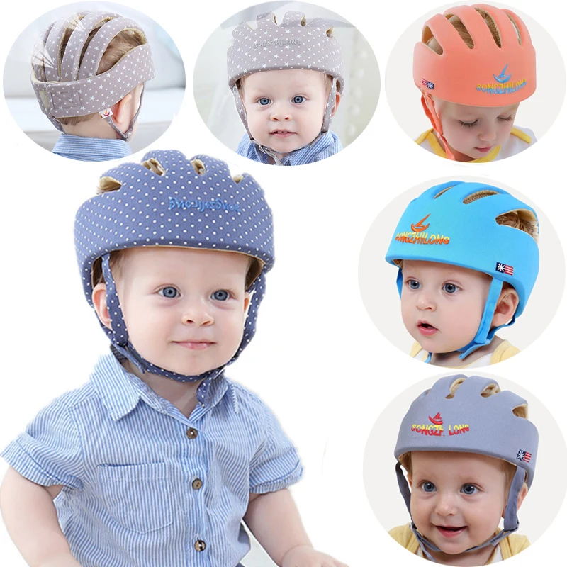 Kleinkind Baby Schutzhelm Baby Hut Helme lernen zu laufen Hut Baby Schutz  Spiel helm weiche bequeme Geschirre Mütze - AliExpress