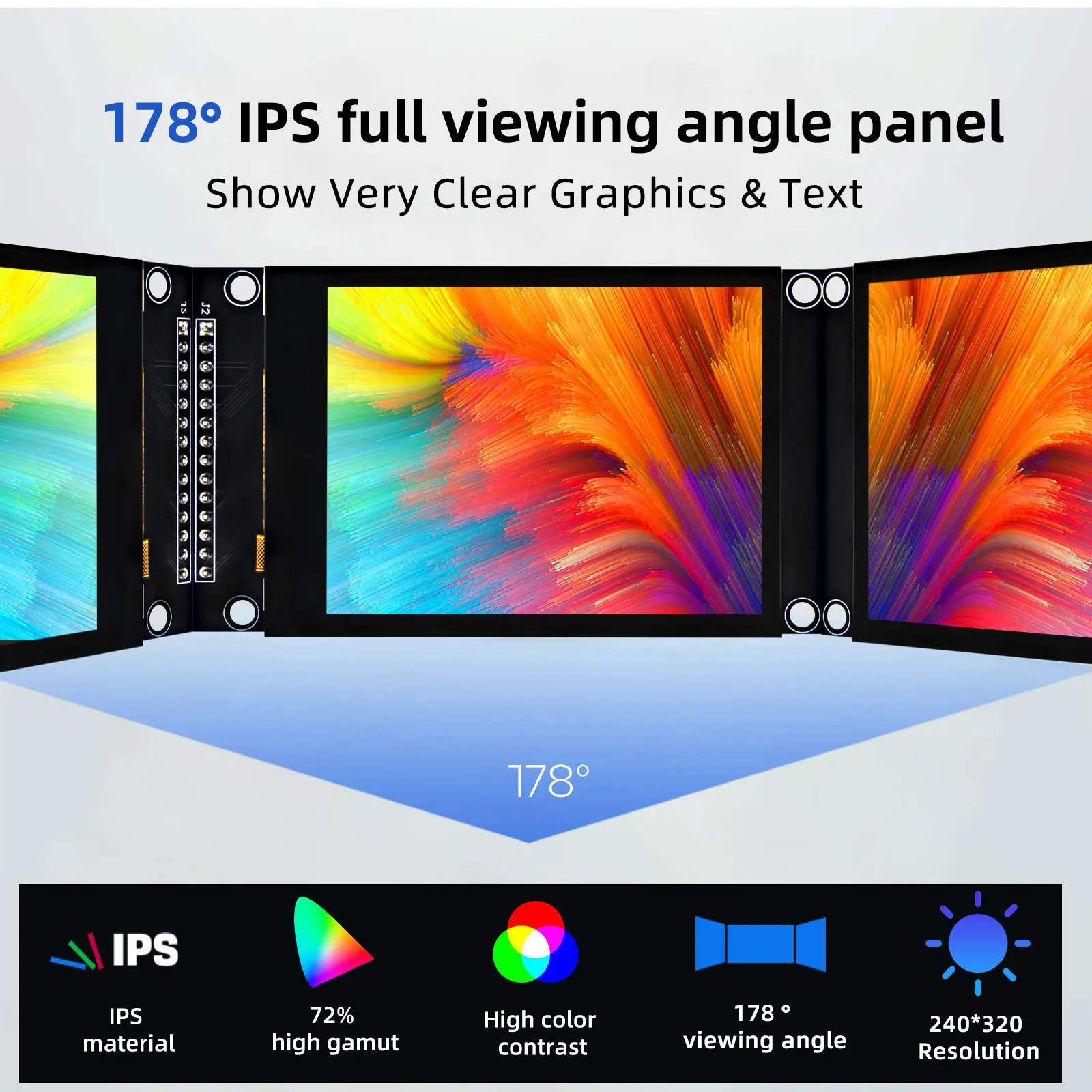 SPI TFT LCD ��ũ��, ��ä�ο� IPS ������ ��ġ ���÷��� ���, ILI9341 240*320 ����̺�, 2.8 ��ġ