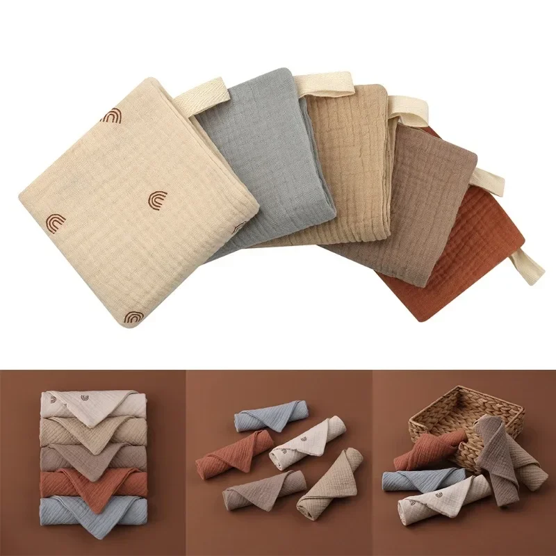 Bath Towel Cotton Towel Baby Towel Muslin Towel Square Towel 1/5PC Baby Towel Soft Cotton Gauze Baby Washcloth Stuff Muslin Squares Towels Infant Hand Bath Shower Face Towels NewBorn Items