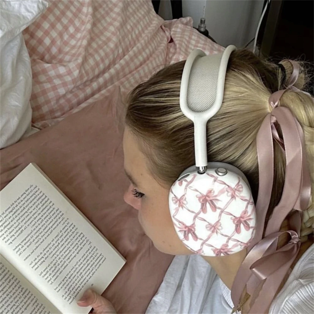 INS Korean Cute Pink Bow Ballet Shoes Protective Soft Cover For Apple Airpods Max Wireless Headphone Shockproof Earphone Case - AliExpress 44