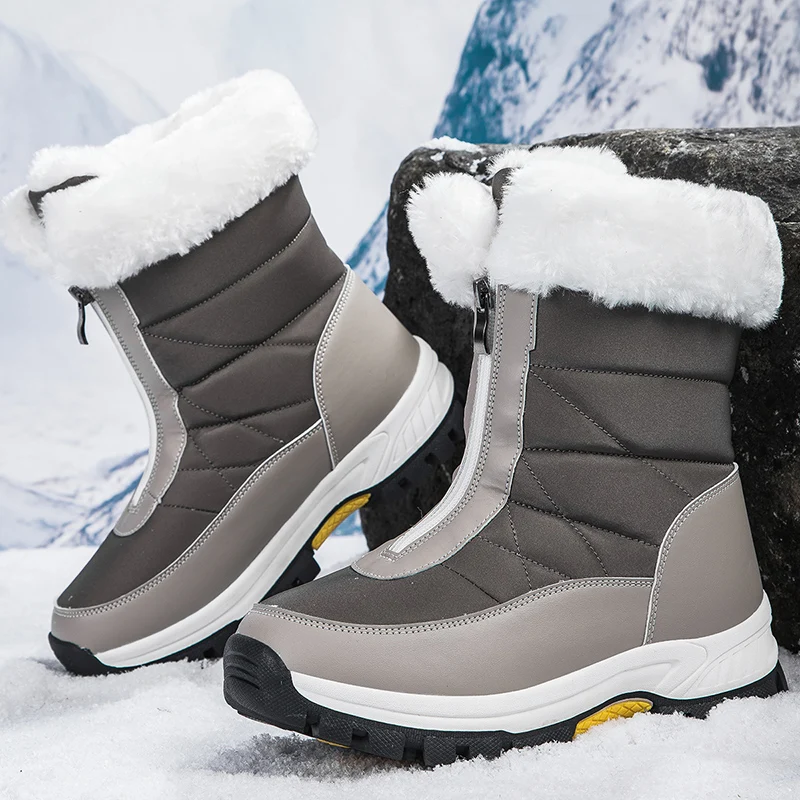 Winter Thicken Thermal Women's Multicolor Snow Boots