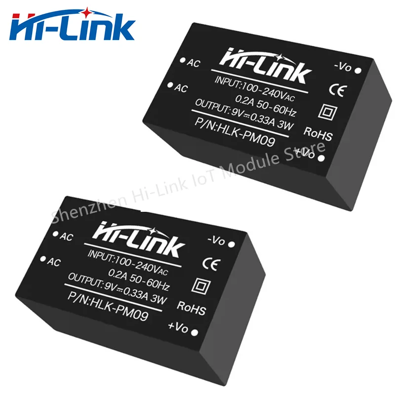 Hilink AC DC 220V to 9V Power Supply Module HLK-PM09 Mini Size Adjustable High Efficiency Step Down Converter