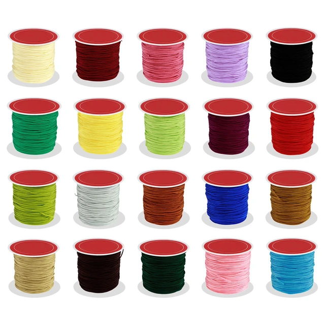 20 Rolls Wax String for Bracelet Making 20 Colors 0.8mm Waxed Polyester  Cord Waterproof Anti-Fade Waxed Thread Bracelet Cord - AliExpress