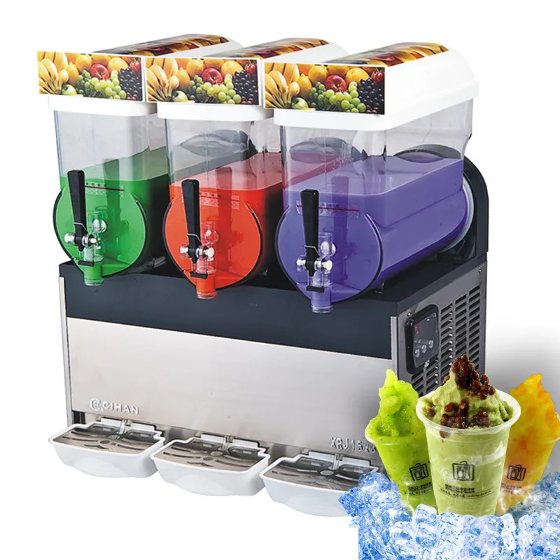 Commercial Slushy Cheap Price Granita Ice Frozen Drink Slush Machine / Juice Slush Machine For Sale catering materials and equipments commercial acrylic drink dispenser 3 tanks buffet corolla juice dispenser china