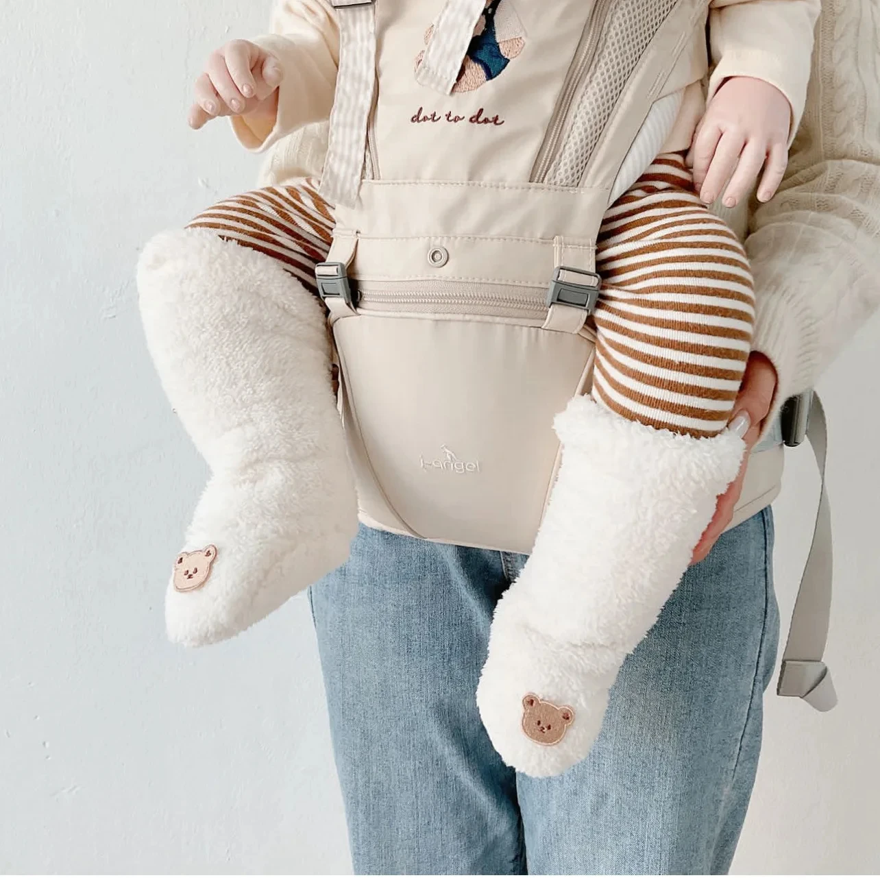 

2023 Winter Korean Baby Socks Plus Fleece Autumn Winter Cute Cartoon Non-slip Floor Socks Newborn Midtube Socks for Baby Warm