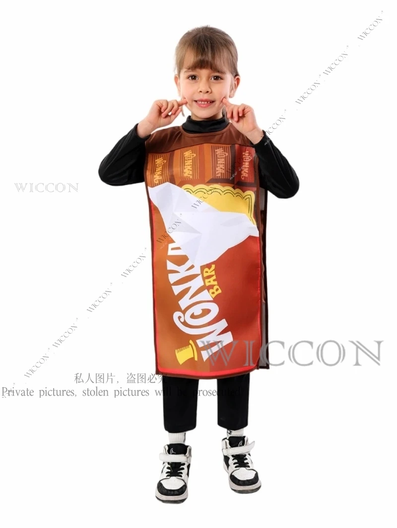Chocolate Factory Willy Cosplay Costume Charlie Uniform Child Role Play Outfit Full Suit Halloween Masquerade Kid Cloth Jumpsuit