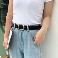 Women's Leather Belts For Jeans Ladies Strap Alloy Metal Pin Buckle Fashion Belt - Image 2