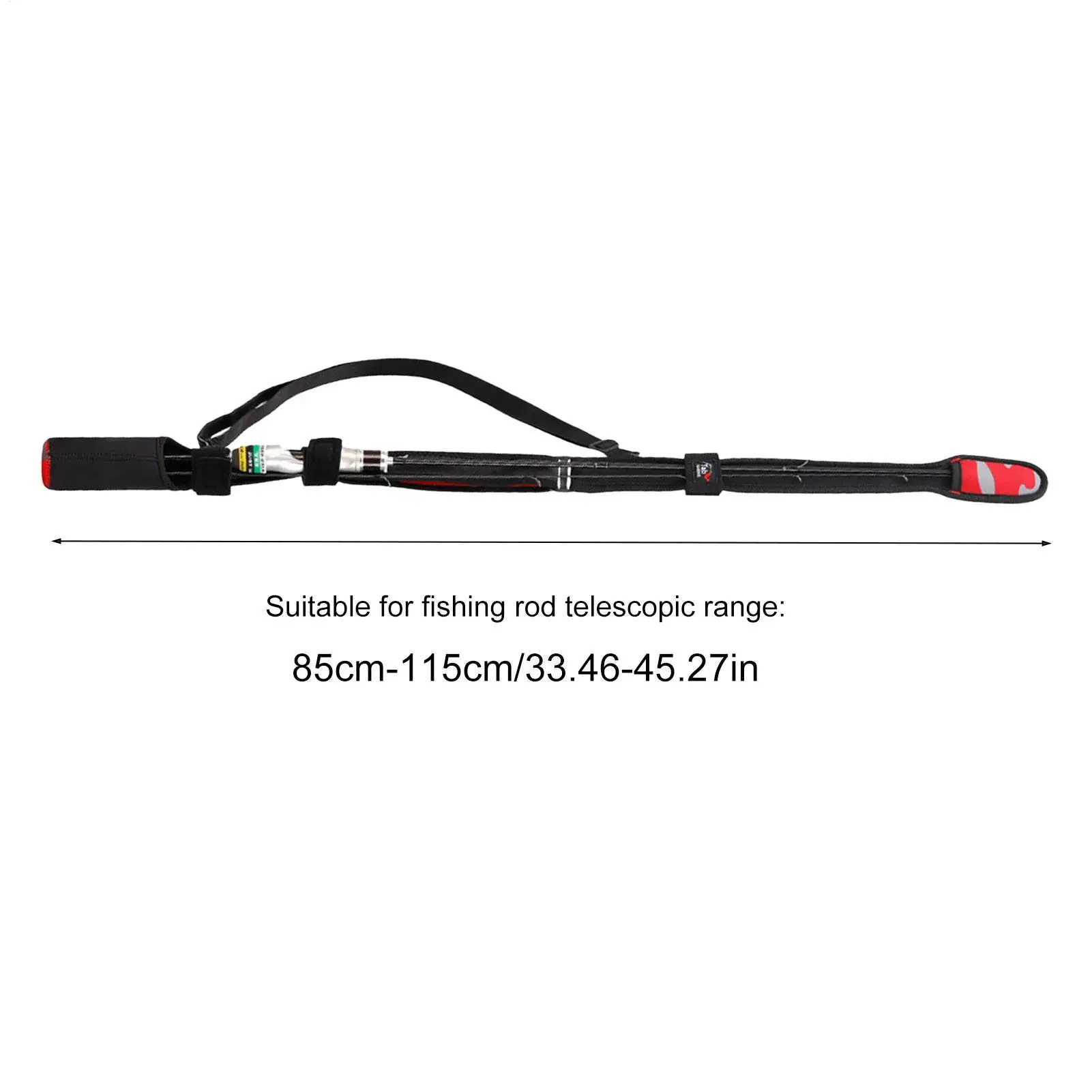 Fishing Rod Holder Strap Fishing Rod Wrap Pole Belts Sling Shoulder Belt Adjustable Wear Resistant Portable Rod Sling Band