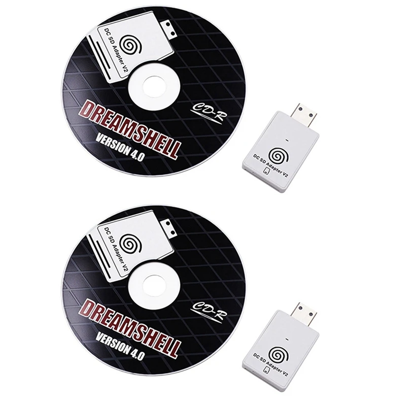 2X Dc Sd Tf Card Adapter Reader V2 Voor Per Sega Dreamcast En Cd Met Dreamshell Boot Loader