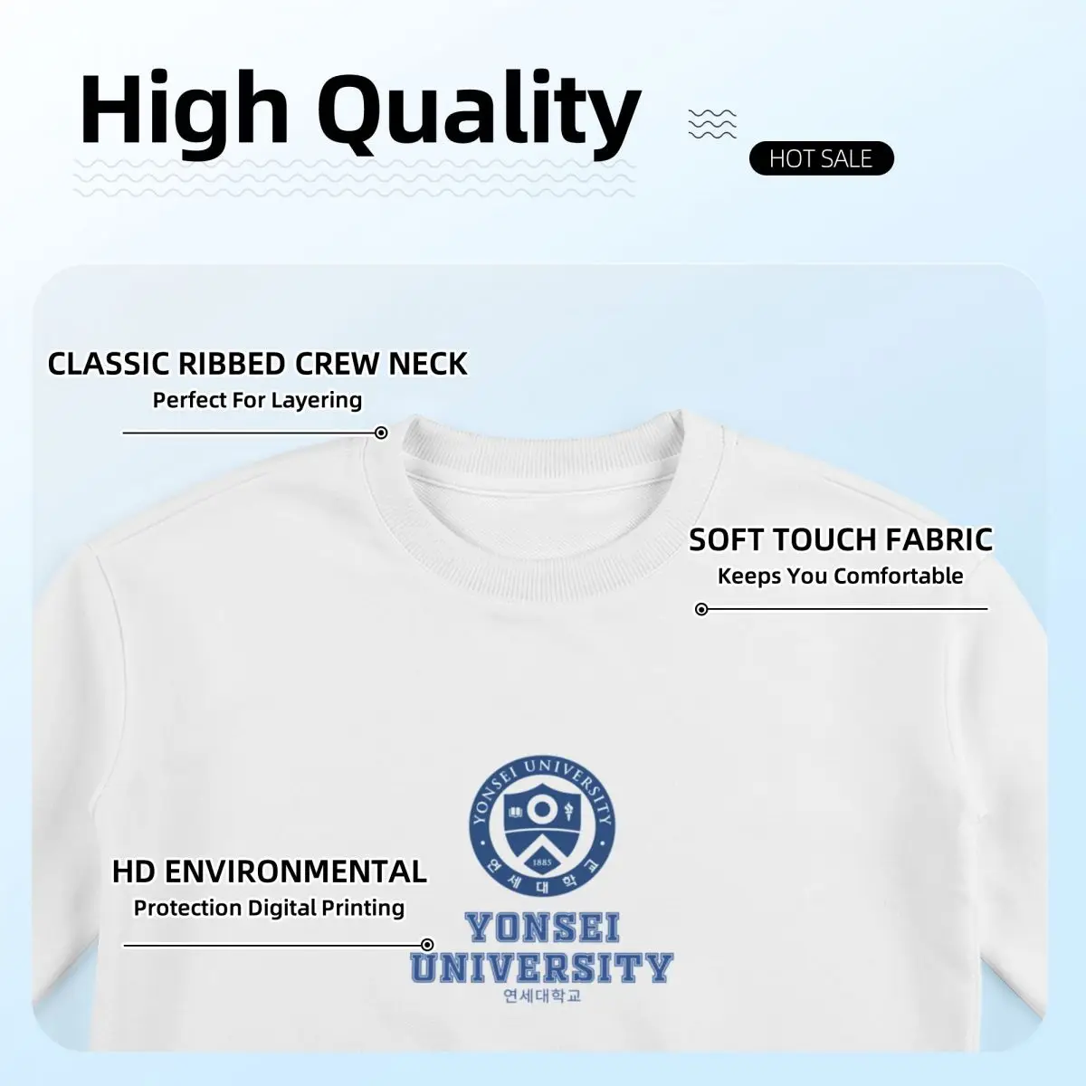 Yonsei University Sweatshirts tracksuit autumn jacket men designer clothes Sweatshirts For Women Men's