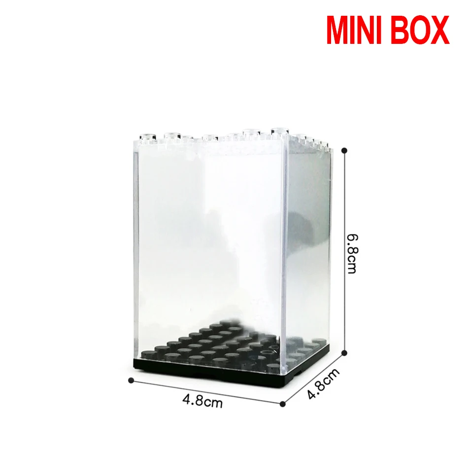Stackable Acrylic Dispaly Box for Building Blocks Figures Stand MOC Car Model Collection Showcase Children Toys Gift