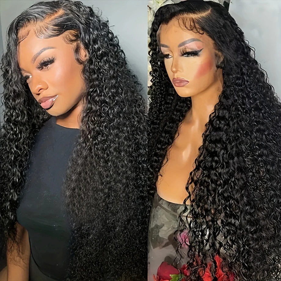 

13x4 Curly Human Hair Lace Frontal Wig Transparent Brazilian 30 inch Deep Wave 13x6 Hd Lace Front Human Hair Wigs For Wowen