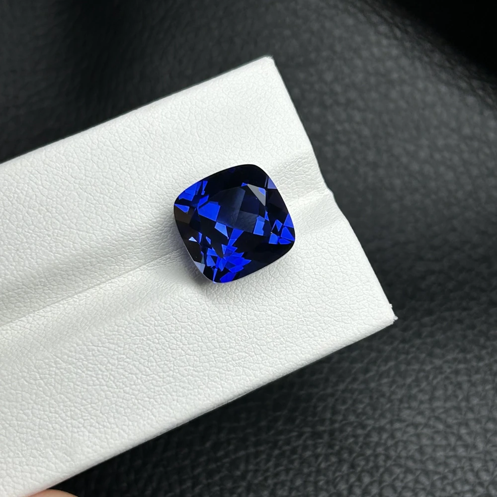 Meisidian 9X9mm 4Carat Cushion Corundum Royal Blue Sapphire