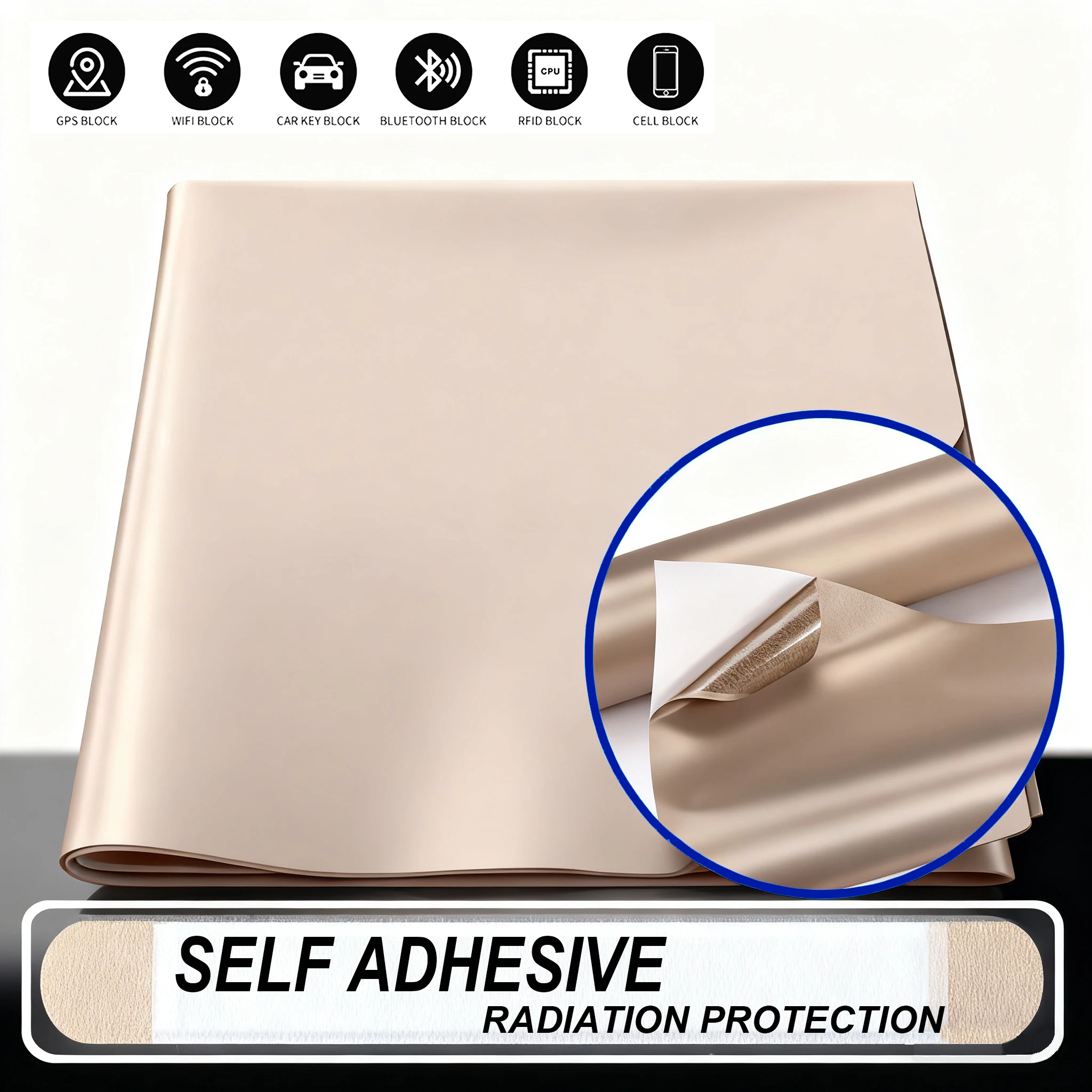 Self-Adhesive EMF Protection Shielding Fabric