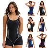 One Piece Swimsuit Women Boyleg Swimsuits for Women One Piece Tummy Control Bathing Suit Sporty Boyshorts Swimwear