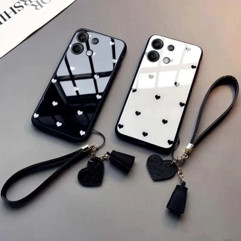 Personalized DIY Custom Picture Phone Case with Tempered Glass Back and Lanyard