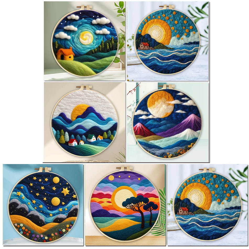 GATYZTORY-Wool-Painting-DIY-Wool-Embroidery-Kit-Creative-DIY-Wool ...