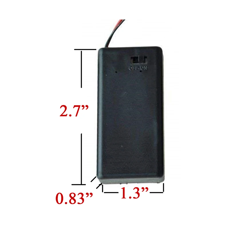 4개입 9V 배터리 홀더, 스위치가 있는 9볼트 배터리 홀더, 스위치가 있는 9V 배터리 케이스