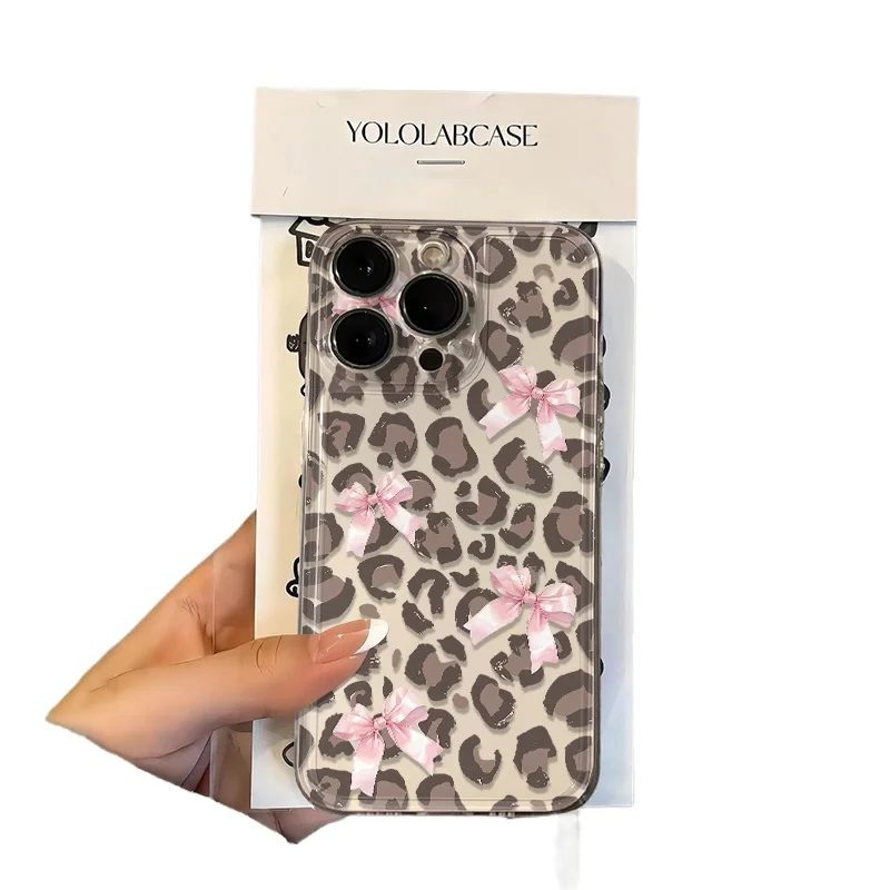 Leopard Bow Shockproof Phone Case with Ultra Plus Protection