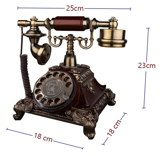 Rotate Vintage Fixed Telephone revolve Dial Antique Landline Phone For Office Home Hotel made of resin Europe style old people