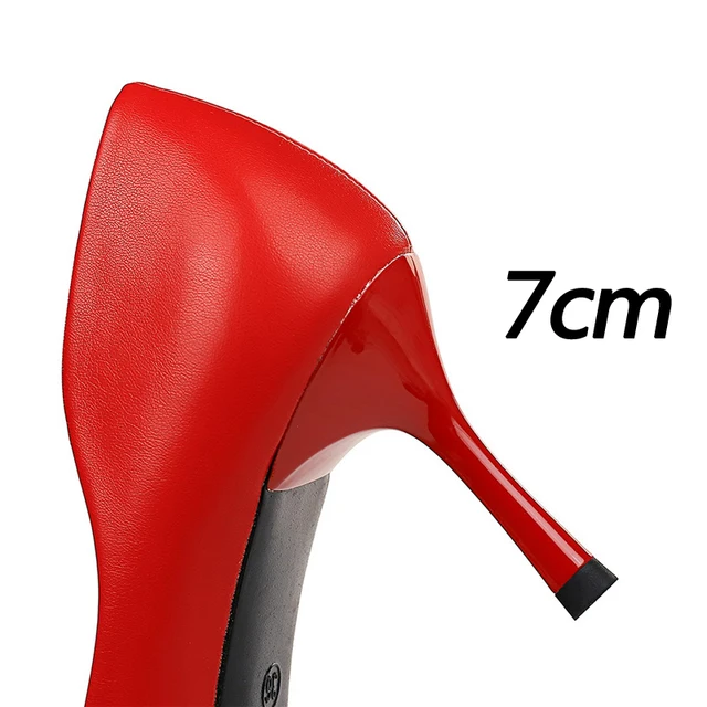 BIGTREE Shoes Elegant Women Pumps Metal Button Kitten Heels Women Shoes Stiletto Banquet Shoes Pointed High Heels Large Size 43 6