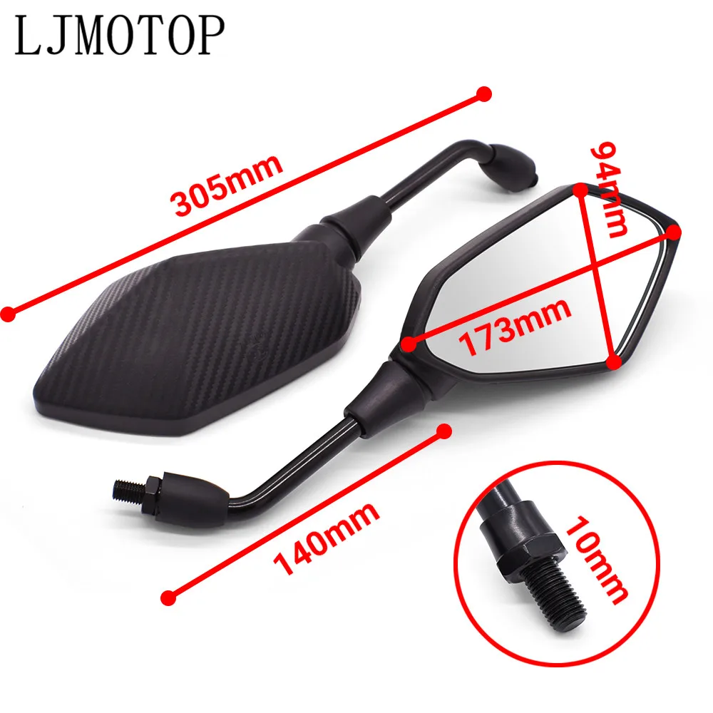 Universial 10mm Motorcycle Mirrors Racing Sport Bike Rear View Mirror For Suzuki TL1000 DL650 GSR 600 750 GSX S750 R600 R750 motorcycle handle bar mirror