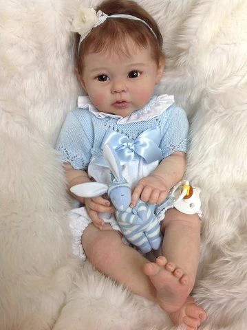 20inch Already Finished Painted Bebe Reborn Doll Raven Lifelike 3D Skin  Visible Veins with Root Hair