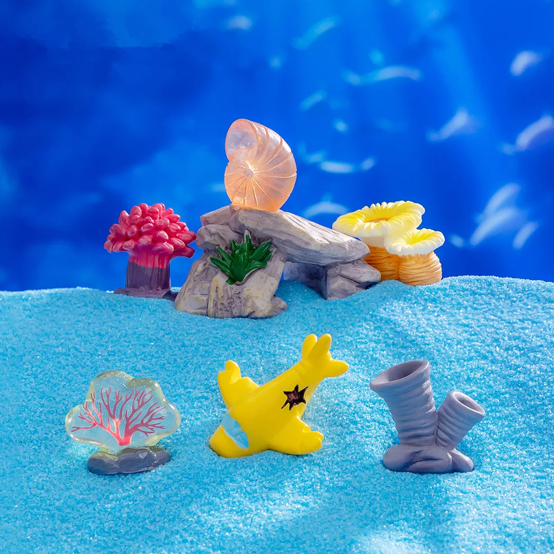 Cute Mini Artificial Marine Animals Fish Coral DIY Micro Landscape Ornaments Fish Tank Aquarium Accessories Decorations