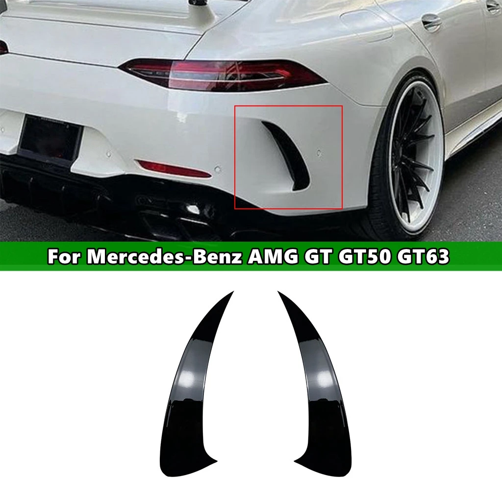 

1Pair Car Rear Bumper Lip Spoiler Side Air Vent Outlet Cover Trim For Mercedes-Benz AMG GT GT50 GT63 Car Styling