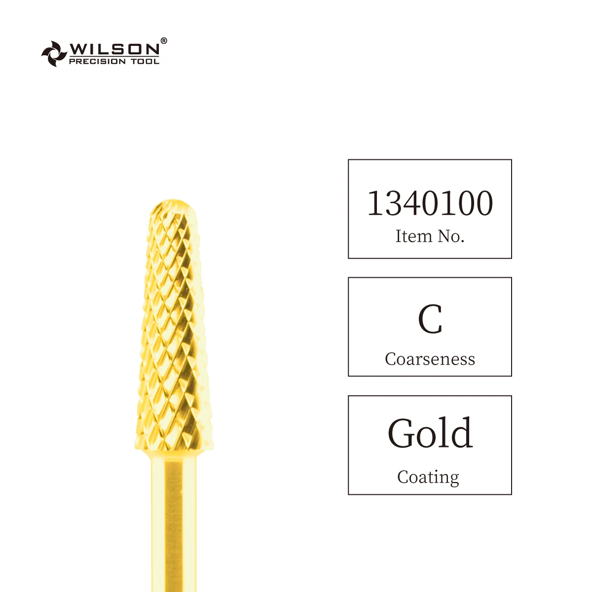 2pcs Cone Bits Coarse (c1340100/1310100) Gold/silver Wilson
