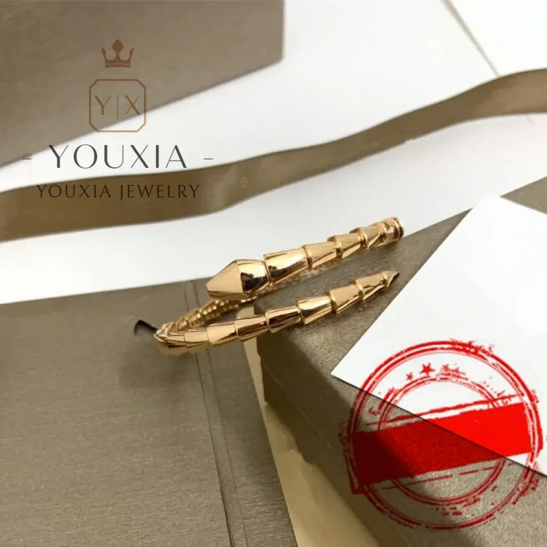 1:1 New in Customized Halloween S925 Silver Color Anime Jewelry for Women Charm Open bracelets Popular Gifts party Snake shaped