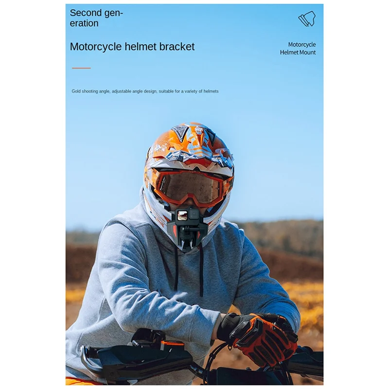 헤드 마운트 헬멧 카메라, 오토바이 고프로 히어로 11 10 9 8 DJI 인스타 360 원 X3 X2 헬멧 휴대폰 마운트