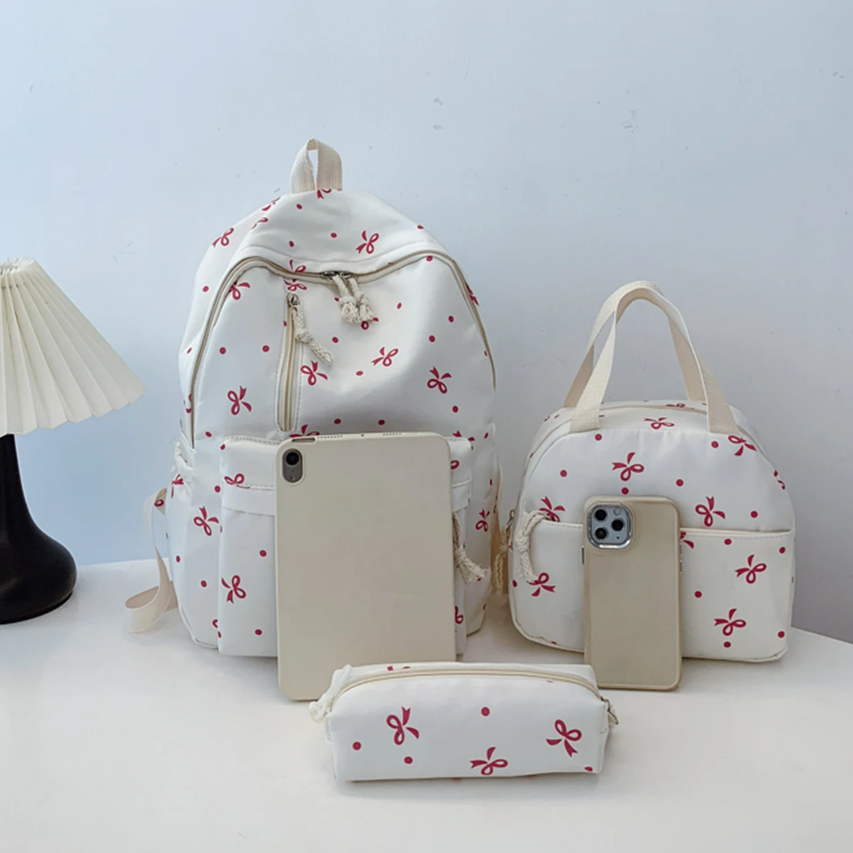 مجموعة مكونة من 3 قطع مطبوعة على شكل فيونكة مرحة:...