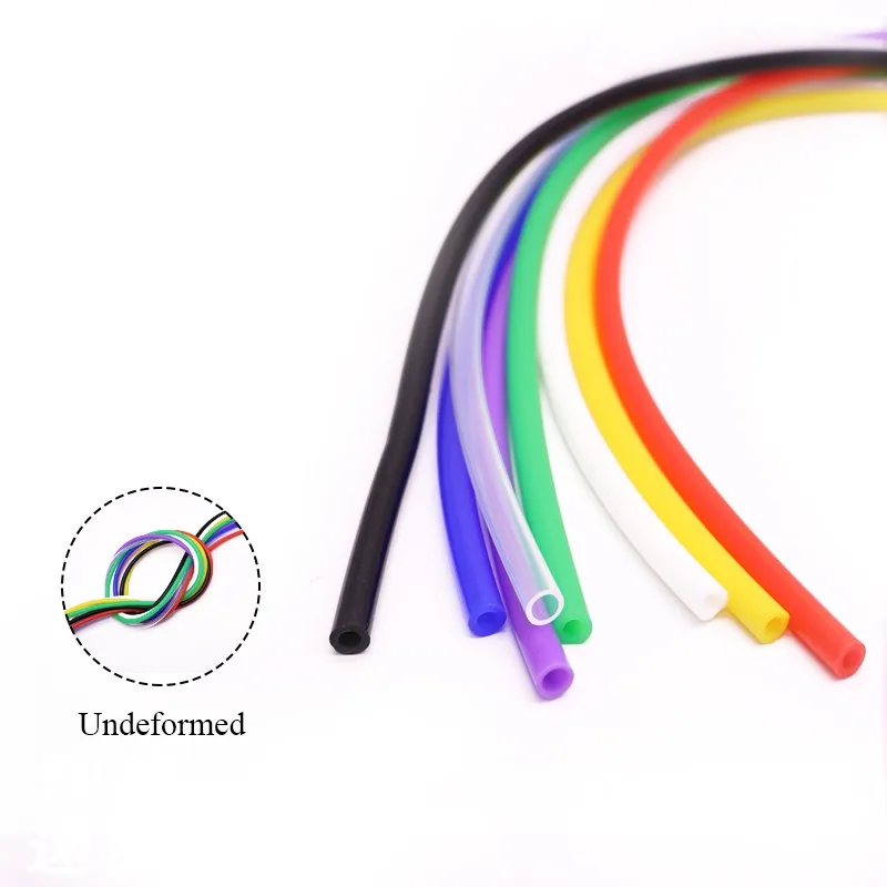 Silicone tube 1/2/5m ID 2 3 4 5 6 7 8mm Flexible Rubber Hose Thickness 1mm Food Grade Soft Milk Beer Drink Pipe Water Connector